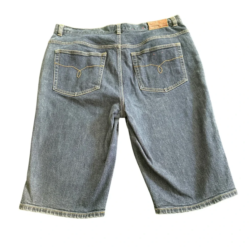 Lauren Ralph Lauren Blue Denim Bermuda Shorts Womens 12 Dark‎ Wash Stretch